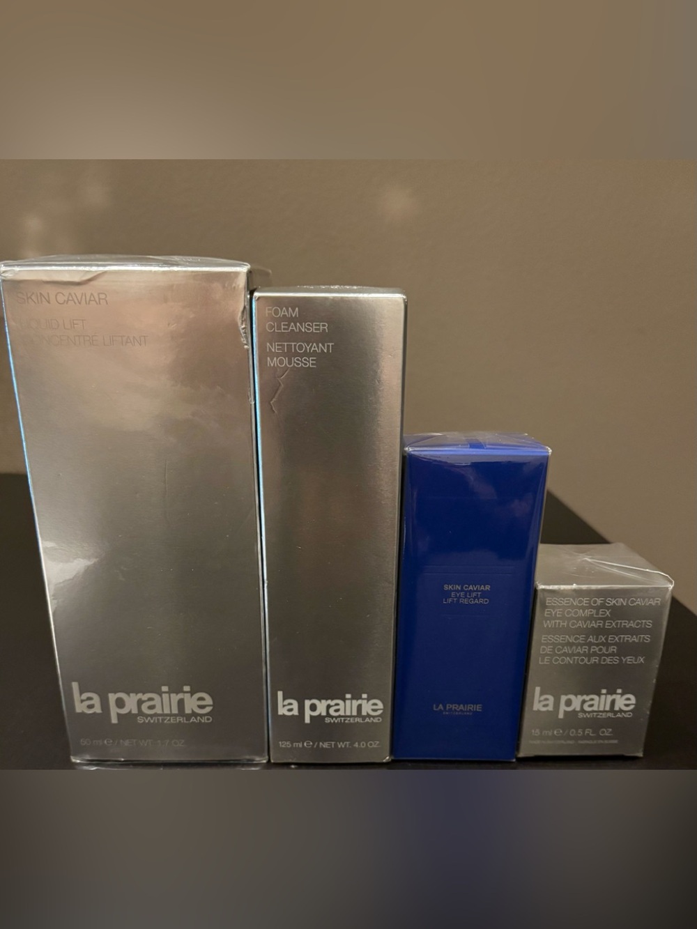 La Prairie Foam Cleanser, Liquid Lift, Caviar Eye Lift, Skin Caviar Eye Complex!
